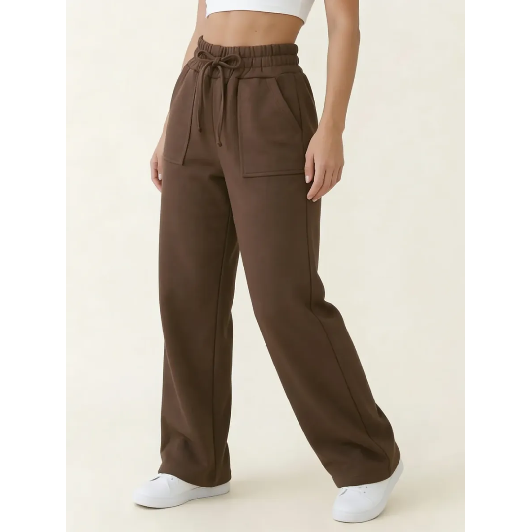 Calça Feminina Moletom Pantalona Moletom Básica Confortável