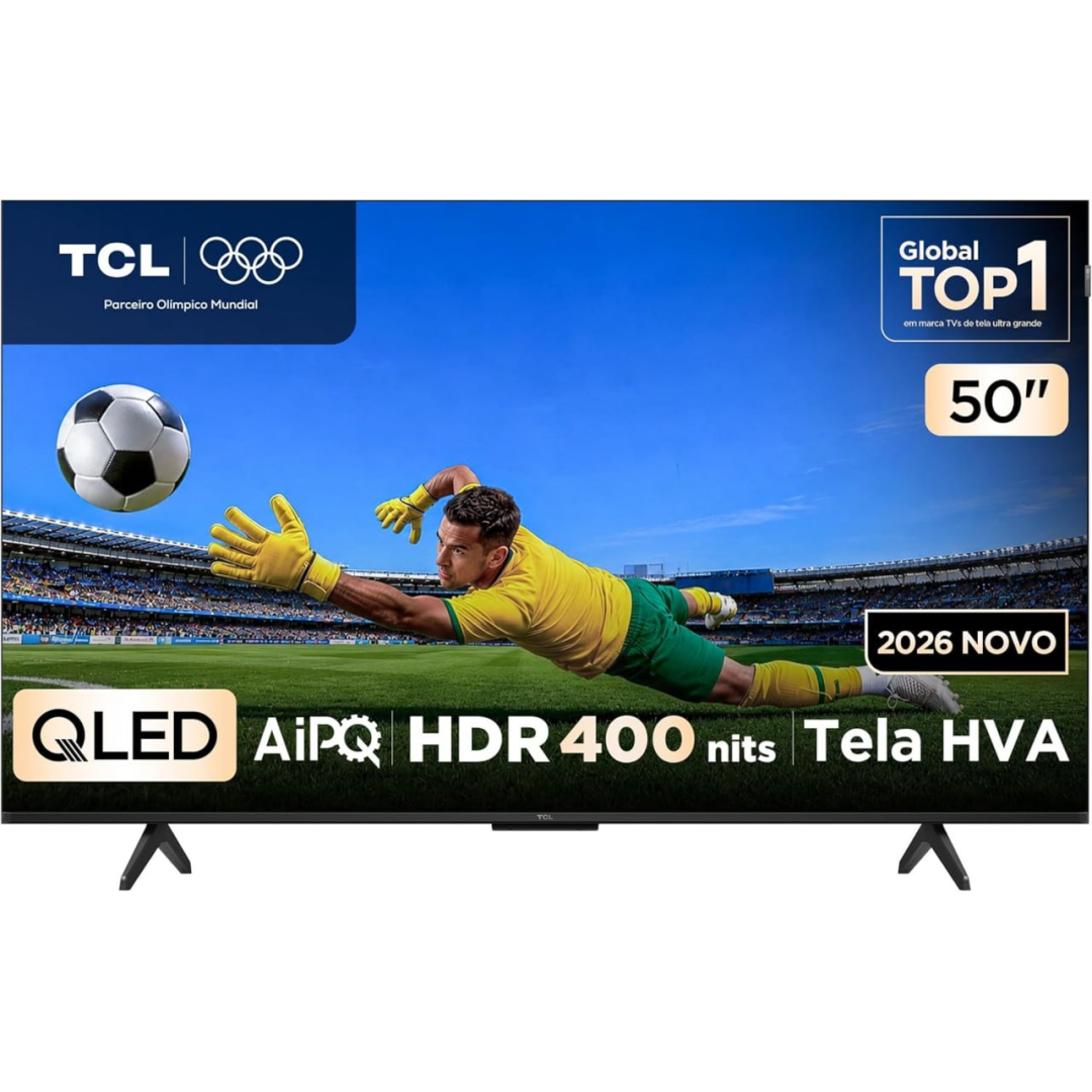 TCL ADVANCED 4K QLED TV 50", 120 Hz VRR, Processador AIPQ, Dolby Vision e HDR10+ (50P7L 2026)