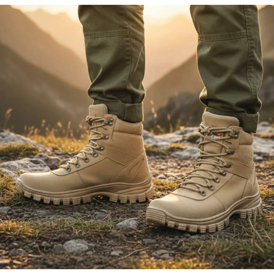 Bota Coturno Militar Masculino Areia Adventure