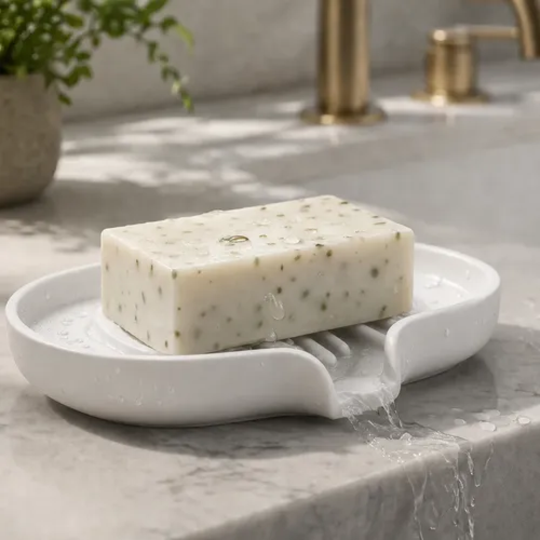 Saboneteira Banheiro Resistente Leve Funcional Branco