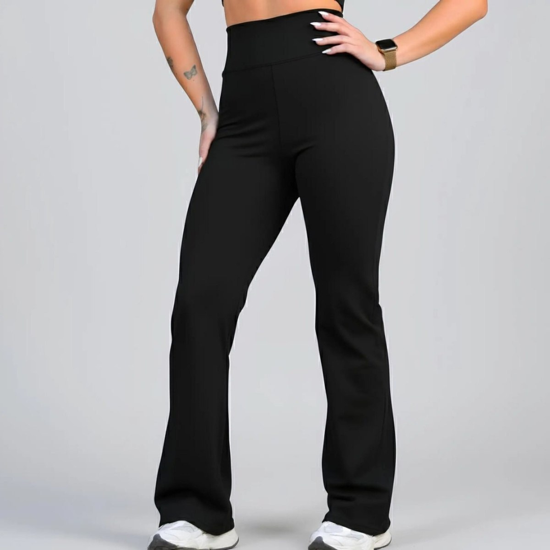 Calça Legging Flare Zero Transparência Grossa Academia