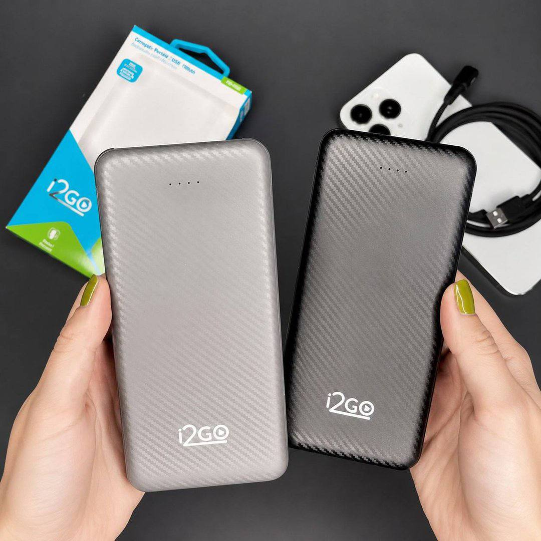 Carregador Portátil Power Bank I2go 10000mah Cor Preto