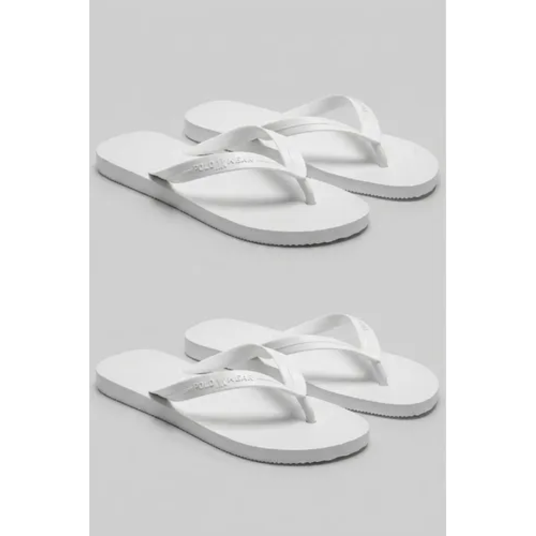 Kit 2 Chinelos Antiderrapantes Polo Wear Original Branco 39/40