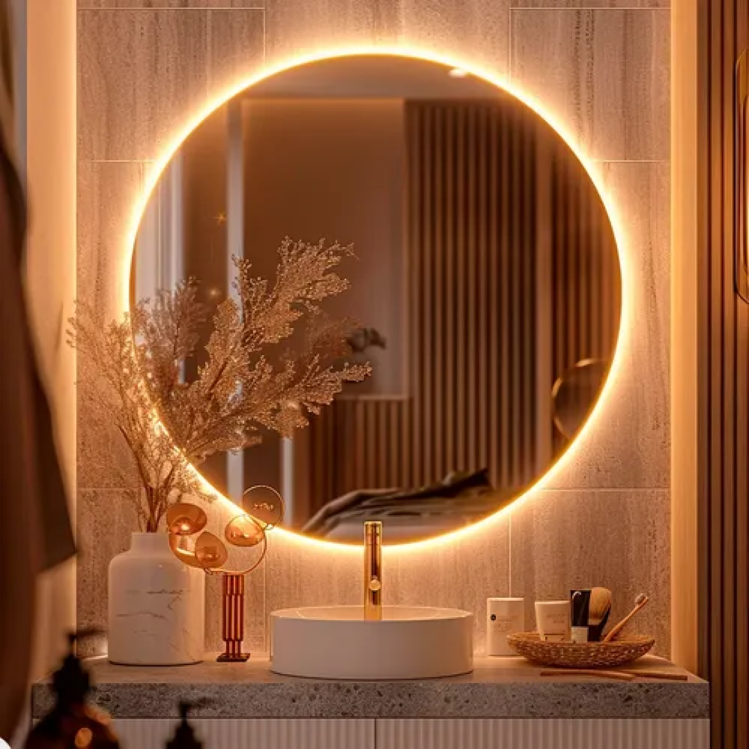 Espelho Redondo 60cm LED