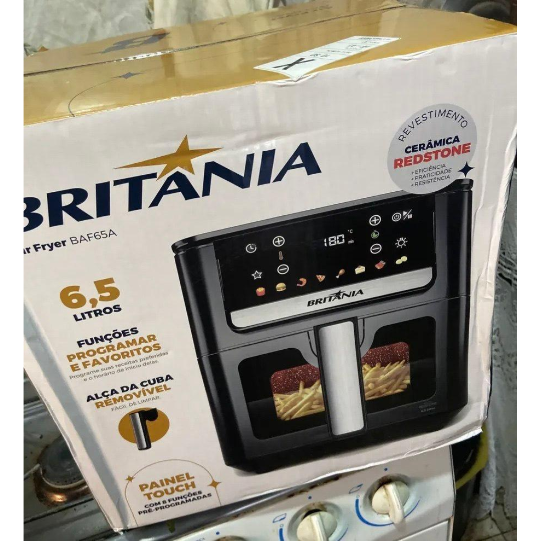 Air Fryer Britânia 6,5L 1700W 8 Funções Painel Digital Redstone BAF65A