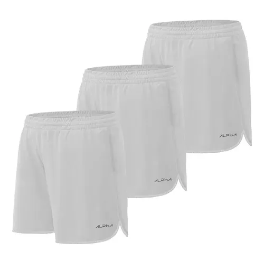 Kit com 3 Shorts De Corrida Dry Alpha