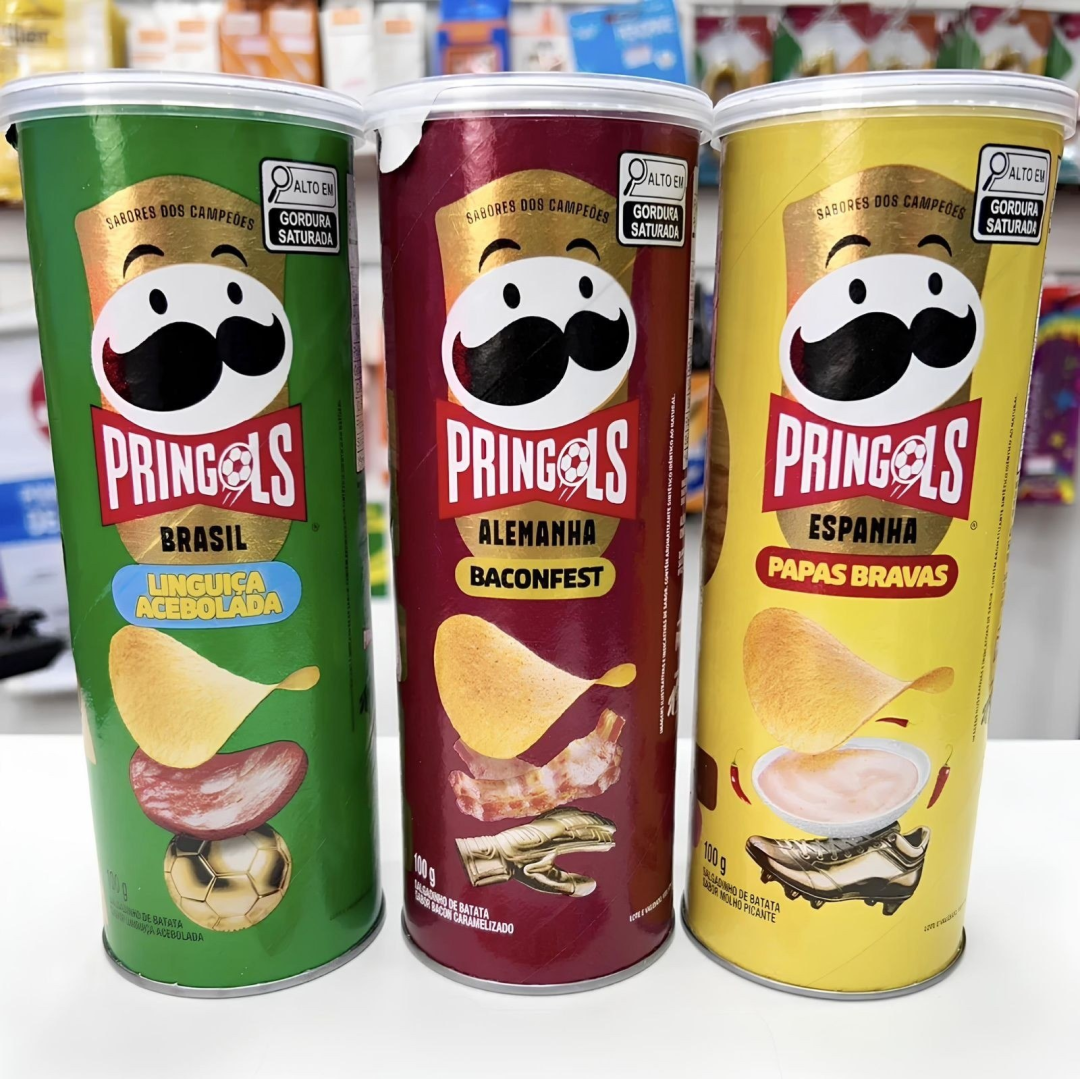 Pack com 3 Pringles Festa do Futebol
