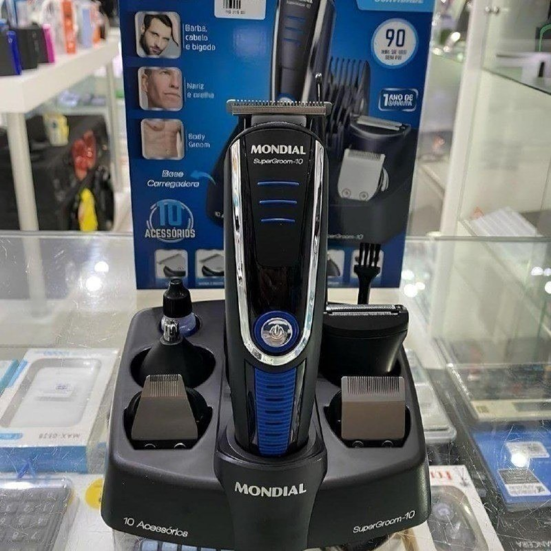 Aparador de Pelos Mondial Super Groom 10 Bivolt