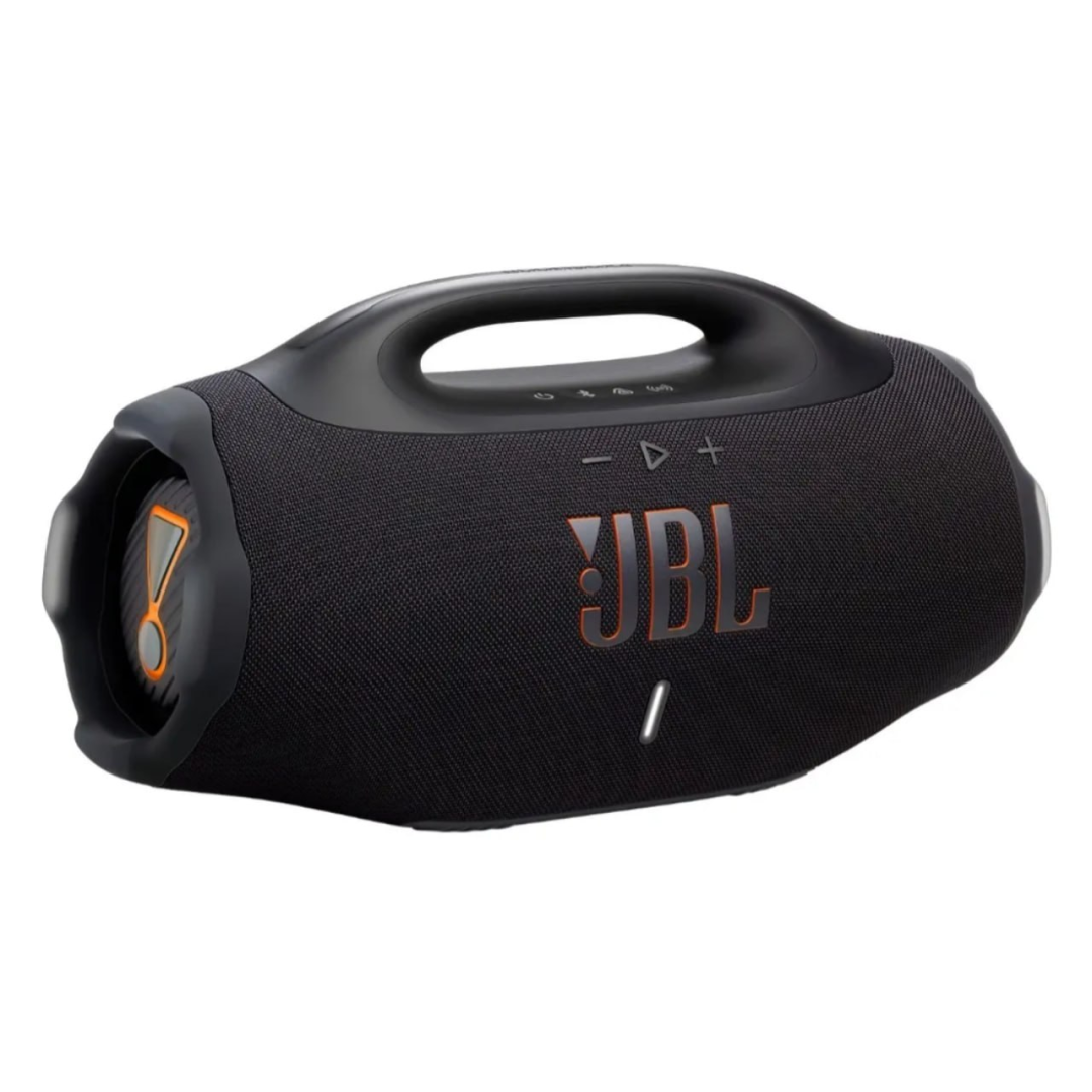 Caixa de Som Bluetooth Boombox 4 JBL, com AI Sound Boost, até 34h de bateria, IP68 e Áudio Lossless – Preta