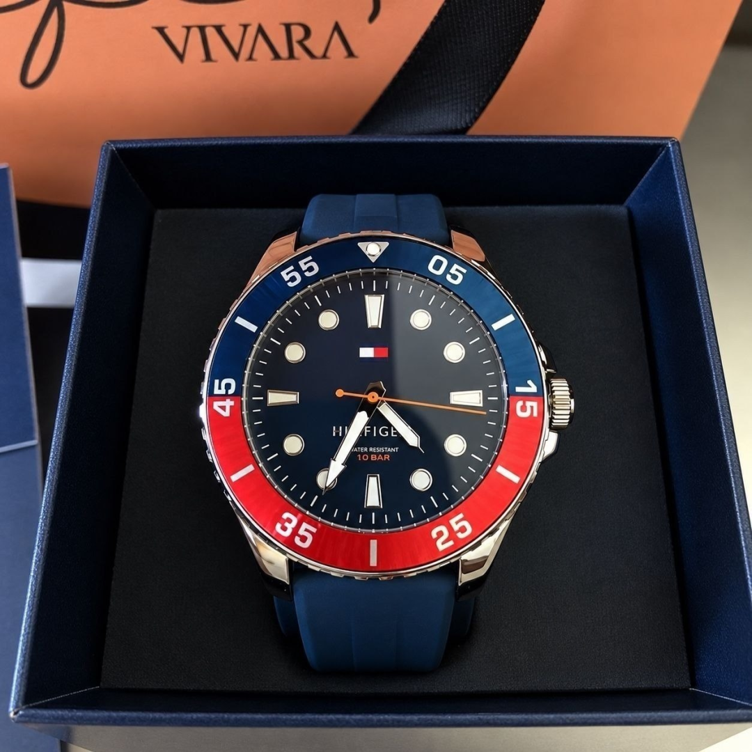 Relógio Tommy Hilfiger Borracha Azul