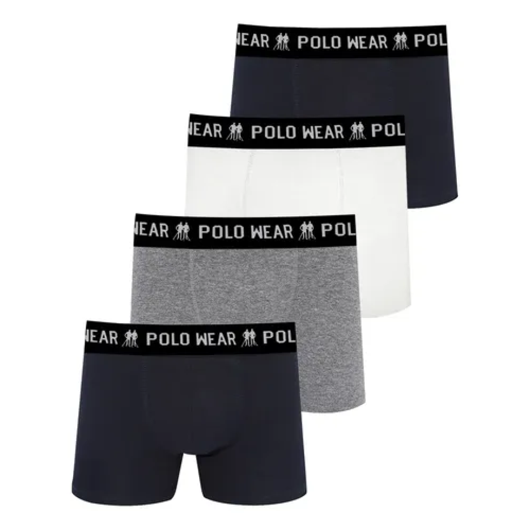 Kit com 4 Cuecas Algodão Polo Wear
