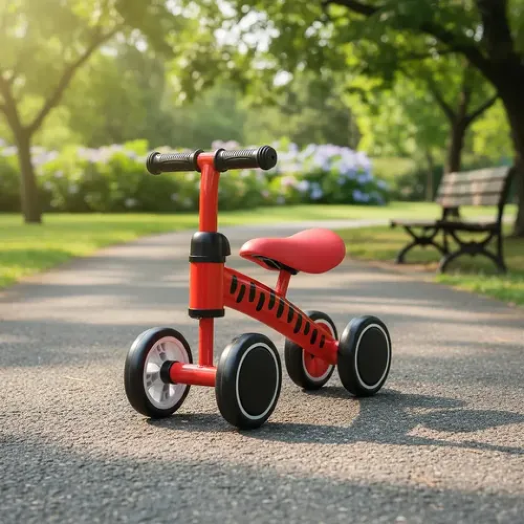 Bicicleta de Equilíbrio Brinq Kids Brinquei Vermelho para Crianças 12m+