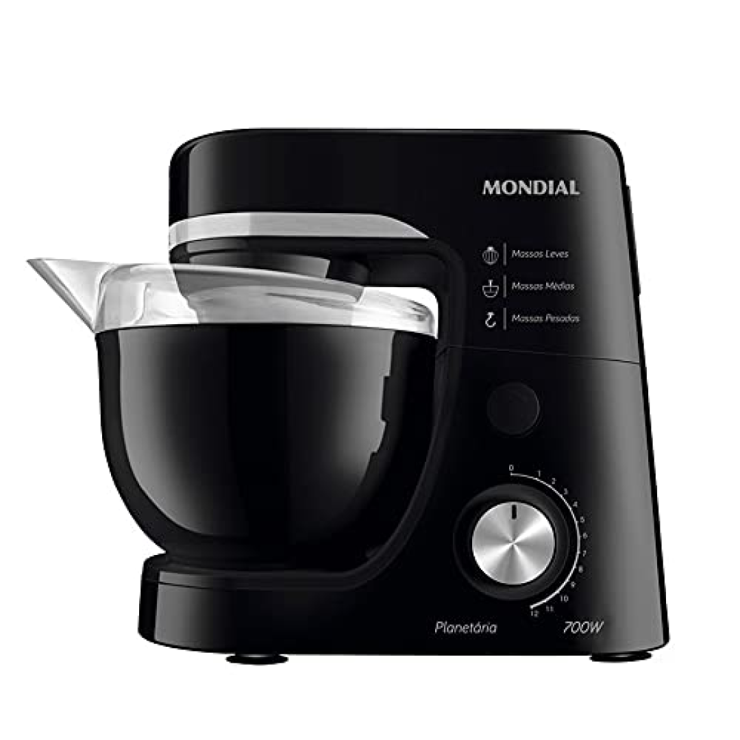 Batedeira Planetária, Mondial, Preto, 700W, 110V BP-03-B