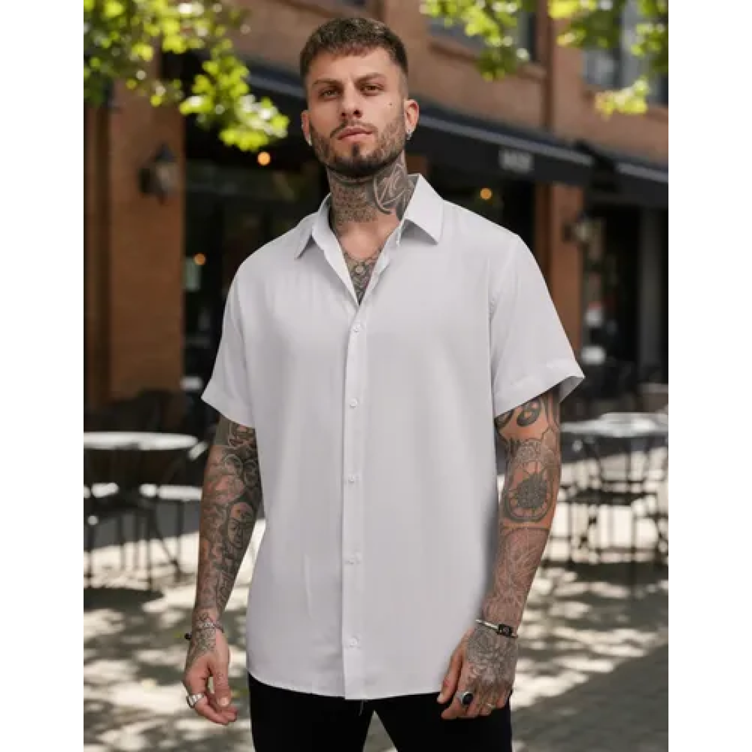 Camisa Manga Curta Social
