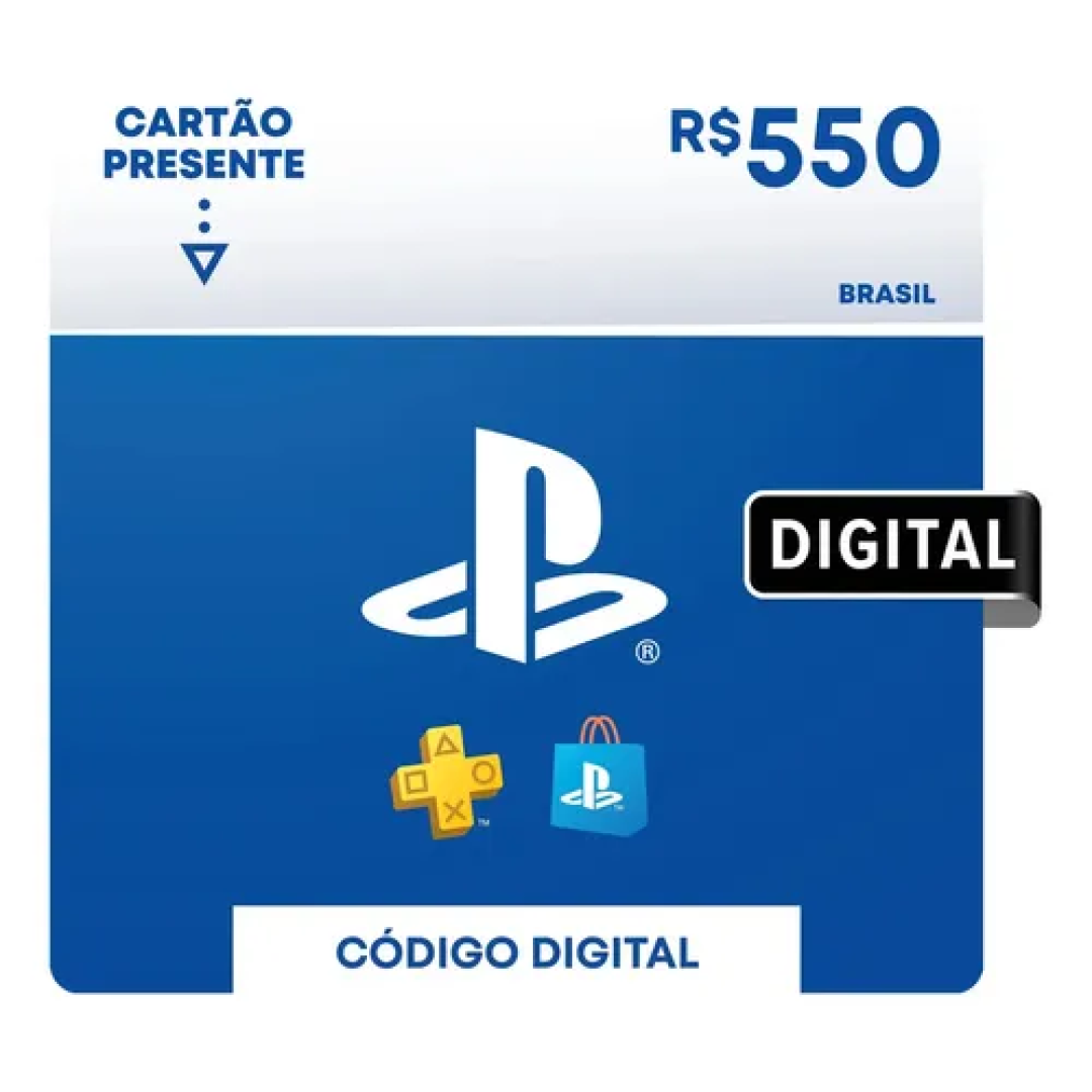 Sony PlayStation Store Gift Card R$ 550 (Digital)