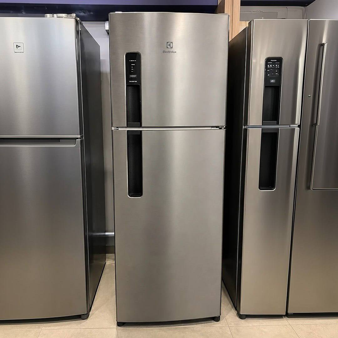 Geladeira Electrolux Frost Free 380L AutoSense Inverter Duplex Inox Look (IF41S)