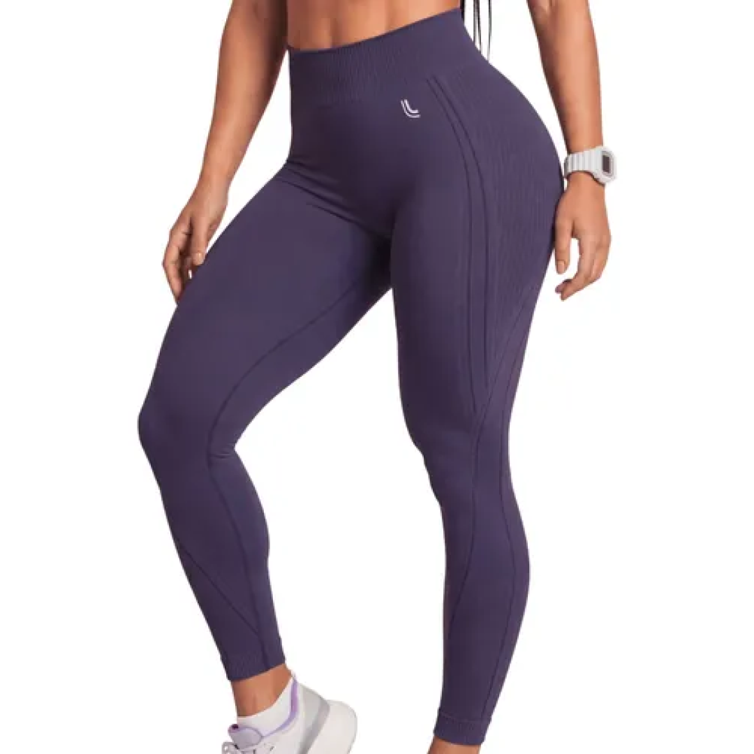 Legging Lupo Original Poliamida Texturizada Ar Sem Costura Purple Legging Academia Fitness