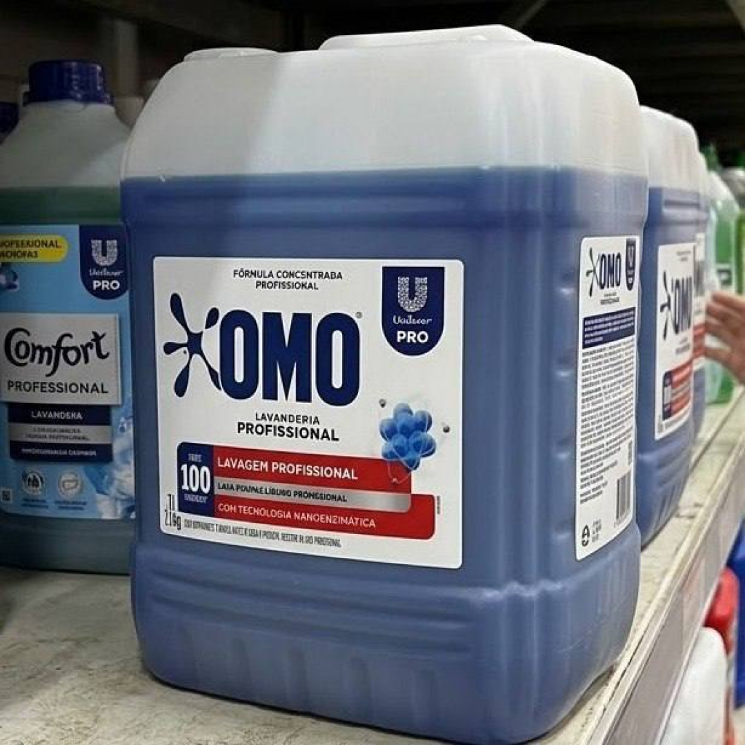Lava Roupas Líquido Omo Lavanderia Profissional Lavagem 7 L