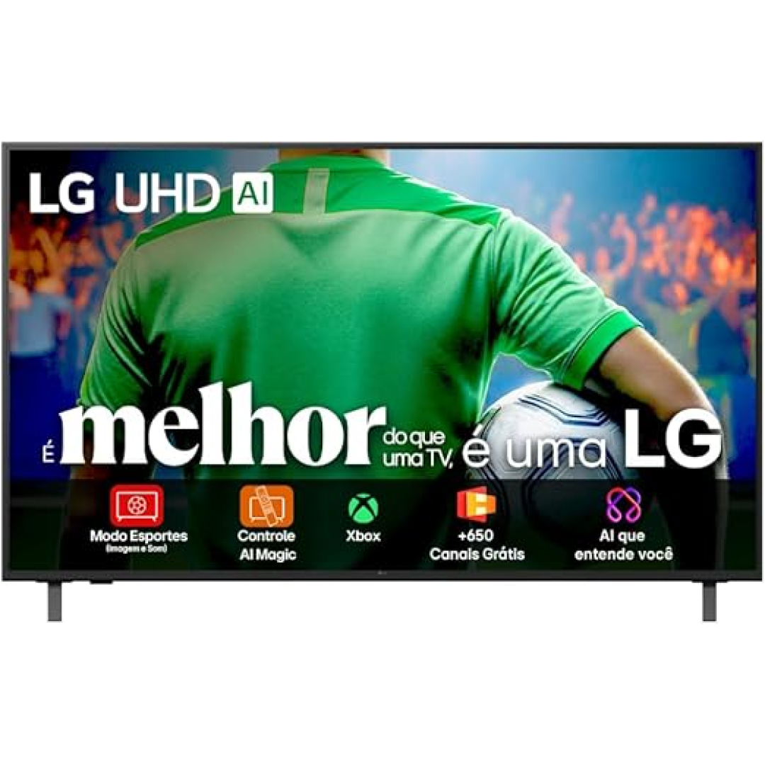 Smart TV 4K 50" LG UHD 50UA85 Processador α7 AI Ger8 4K Super Upscaling Google Cast Alexa Integrado Controle AI Smart Magic WebOS 25