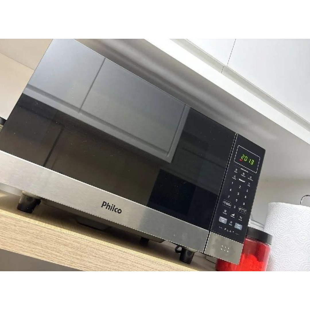 Micro-ondas Philco PMO30F Flat 28L Preto Espelhado 220V
