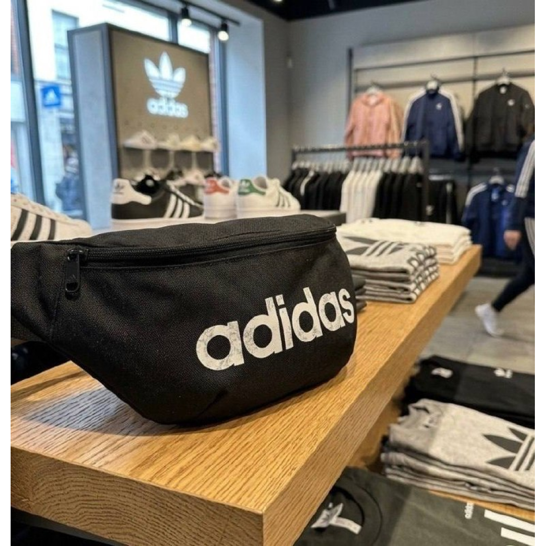 Bolsa Daily adidas Cor Preto / Black / White Liso