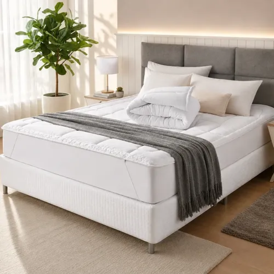Pillow Top Protetor Colchão Cama Casal 400 Fios Toque Macio