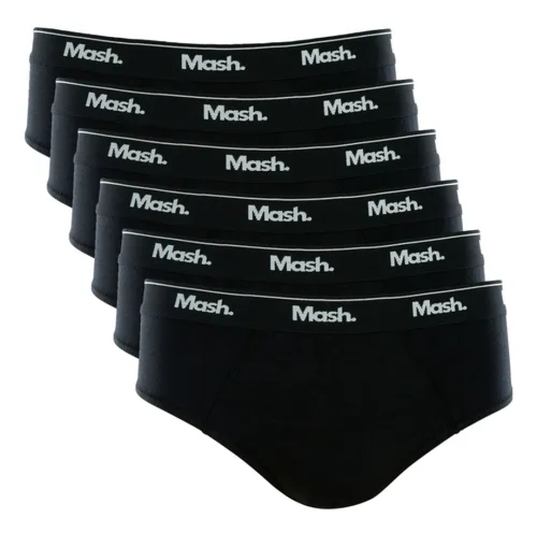 Kit com 6 Cuecas Slip Mash