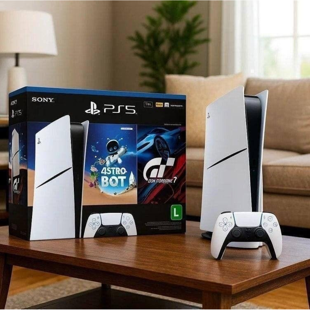 PlayStation 5 Slim Digital 825GB Pacote ASTRO BOT e Gran Turismo 7