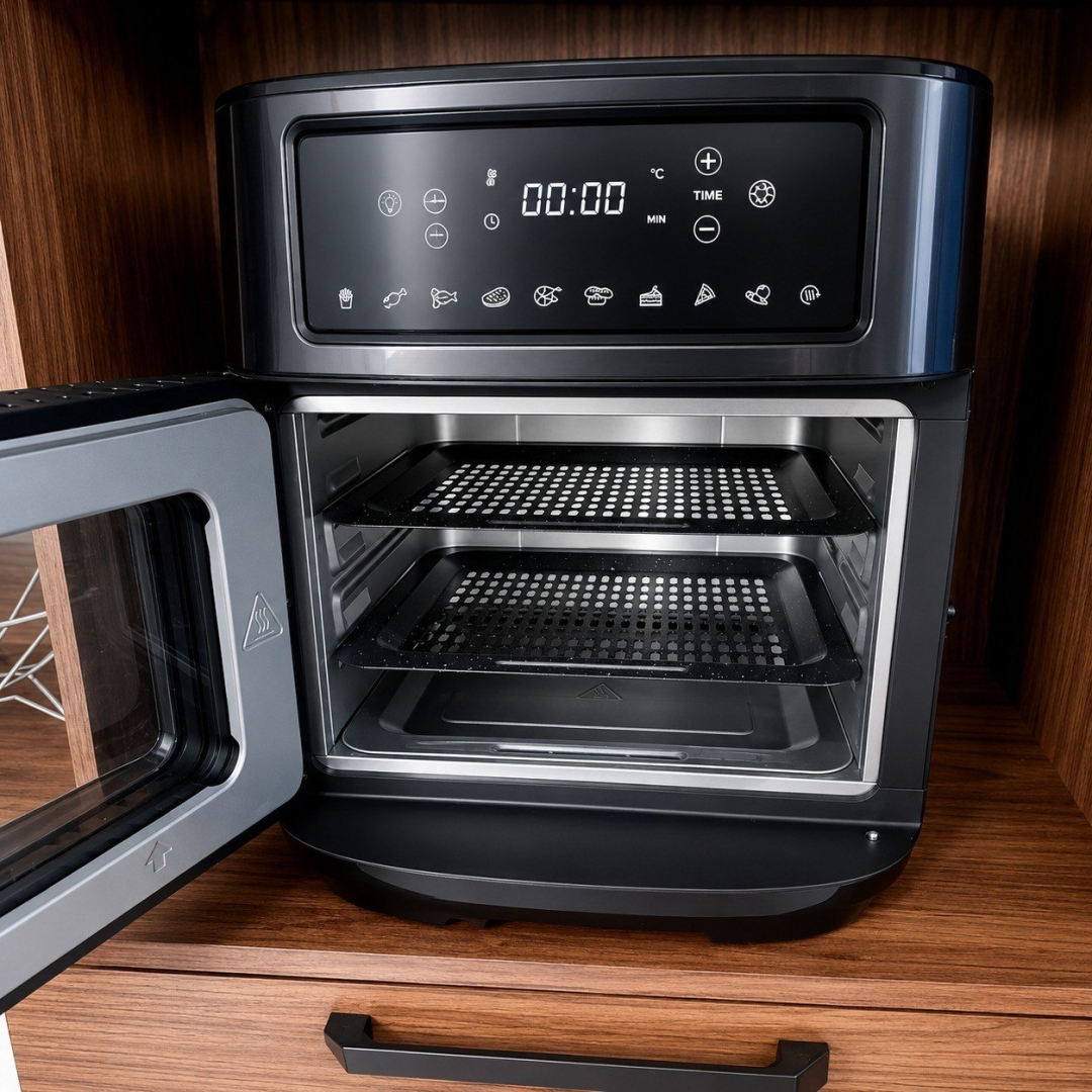 Air Fryer Oven Black Inox Wap 4 em 1 com Abertura Lateral 12L