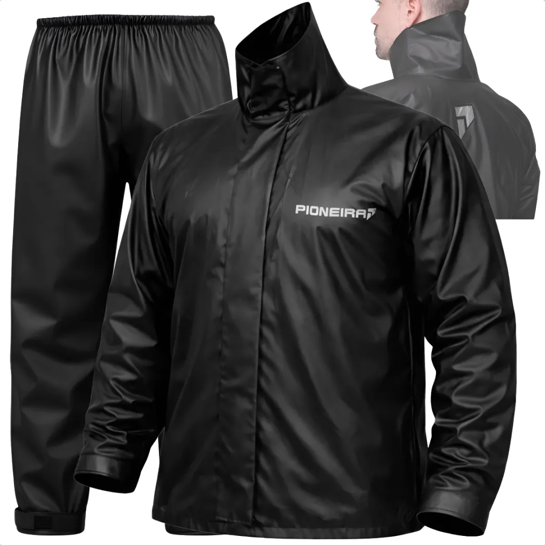 Capa Chuva Motoqueiro Pvc Impermeável Motoboy Emborrachada