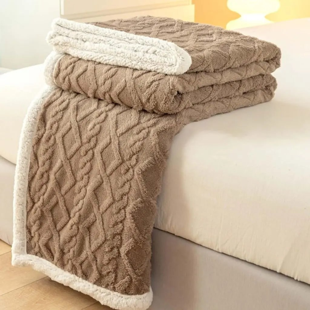 Cobertor Manta de Casal 2,00x1,80 Canelada Sherpa