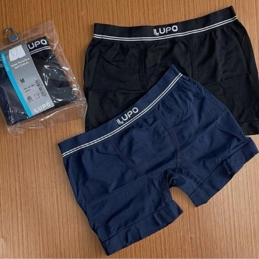Kit com 6 Cuecas Lupo Boxer Microfibra