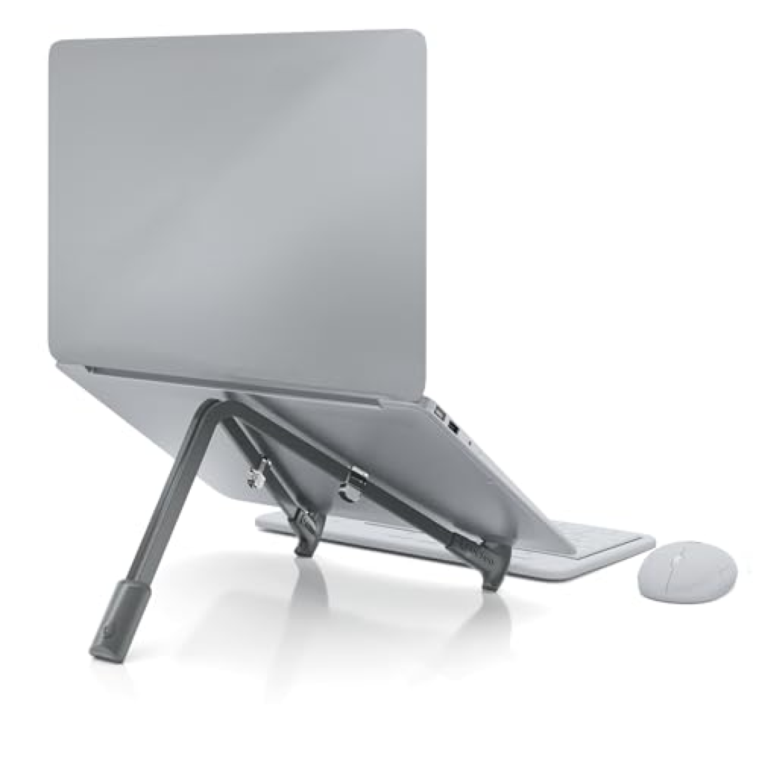 Suporte para Notebook OCTOO LiteStand Note, Dobrável, Portátil e Pronto para Usar, Compatível com Notebooks de até 15,6" Titanium