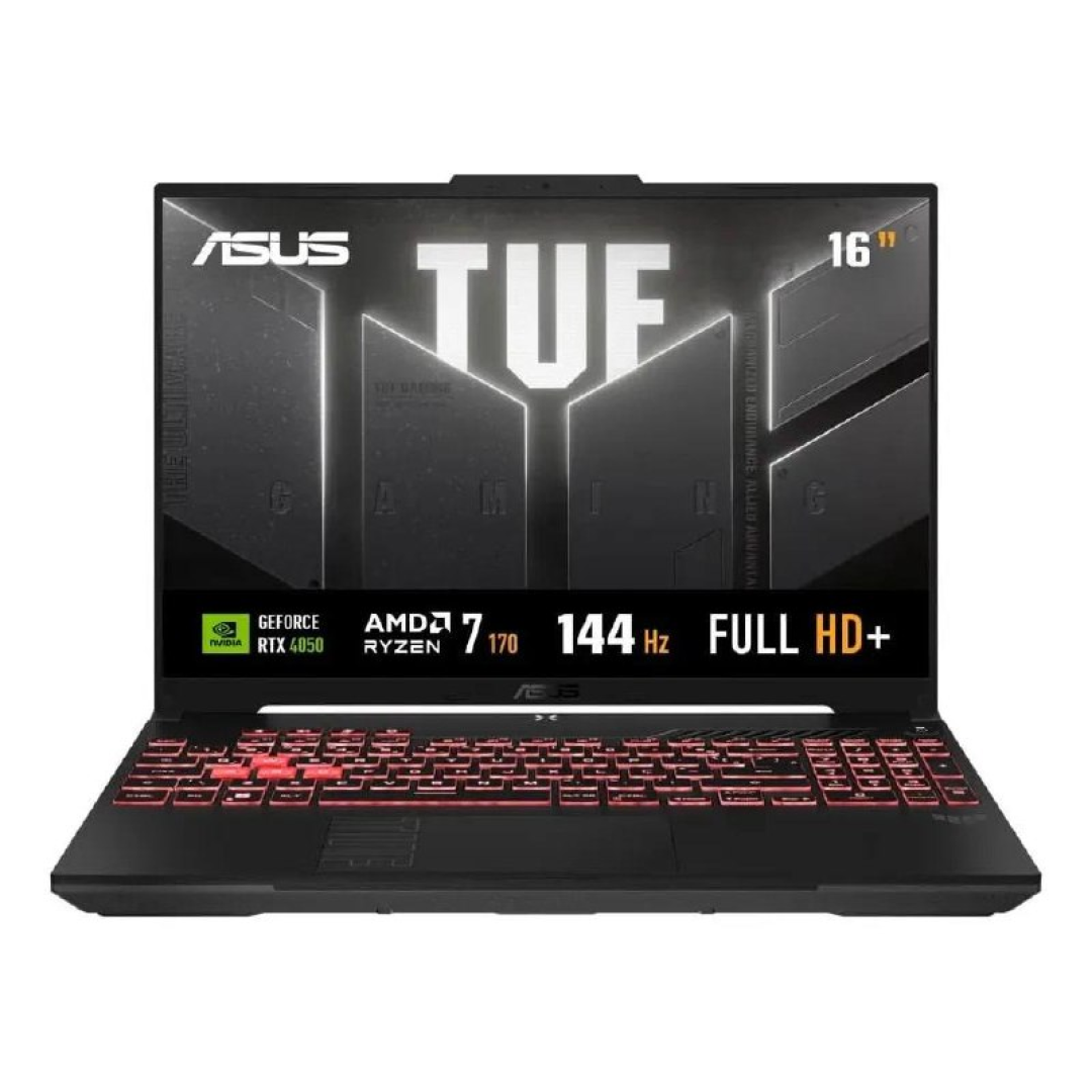 Notebook Gamer ASUS TUF Gaming A16, AMD Ryzen 7, RTX 4050, 16GB RAM, 512GB SSD, Linux KeepOS, Tela 16" IPS 144Hz, Mecha Gray - FA607NUQ-RL167