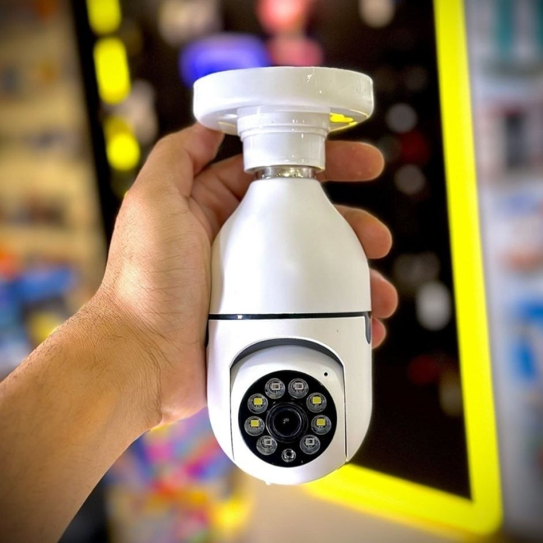 Câmera de Segurança Lâmpada Techfun Wi-Fi PTZ 1080p
