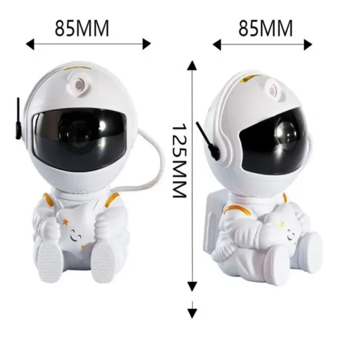 Projetor Astronauta de Galáxia e Estrelas LED Com Controle Remoto USB