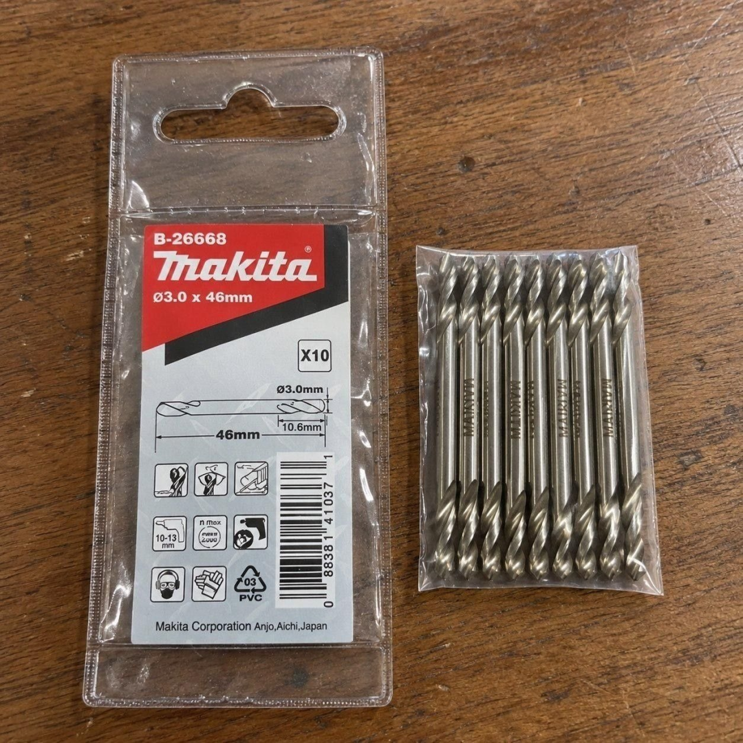 Kit com 10 Brocas Finas 3mm Makita B-26668 Aço