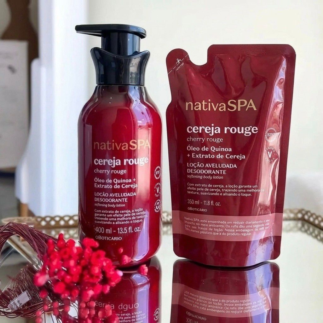 Combo Nativa Spa Cereja Rouge: Loção Corporal 400ml + Refil