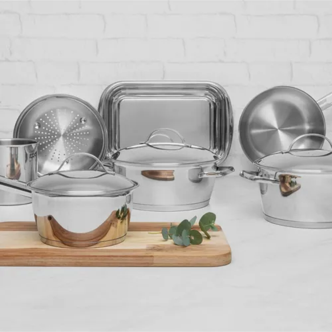 Jogo De Panelas Tramontina Inox Allegra 7 Peças + Pegador