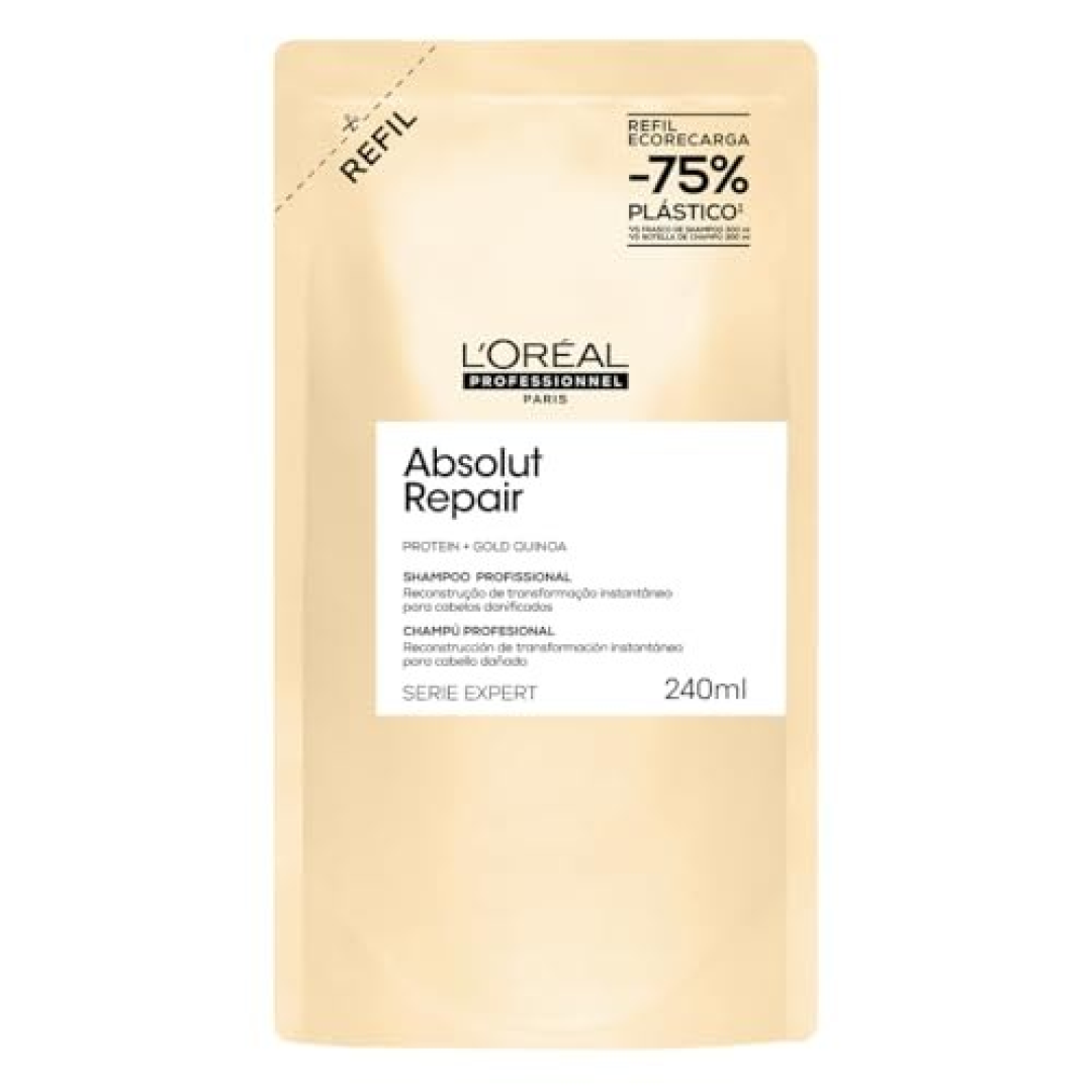 L’Oréal Professionnel Absolut Repair Shampoo Refil Com Proteína e Quinoa Dourada para cabelos danificados e secos Serie Expert