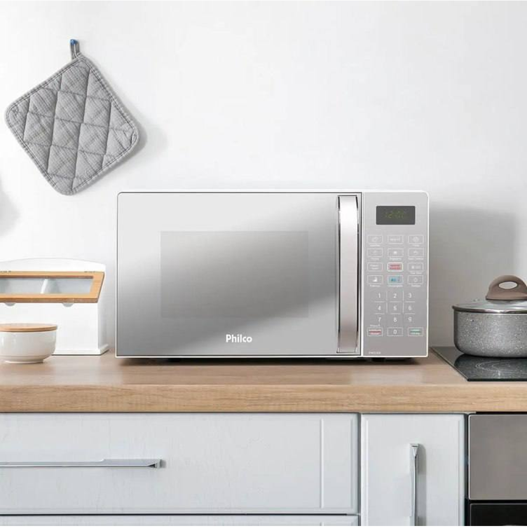 Micro-ondas Philco PMO23EB Limpa Fácil 20 Litros Potência de 1100W Cor Branco
