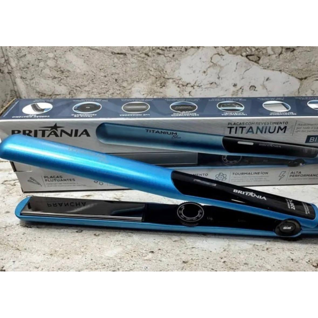 Prancha, Titanium blue, 35w, Azul, Bivolt, Britânia