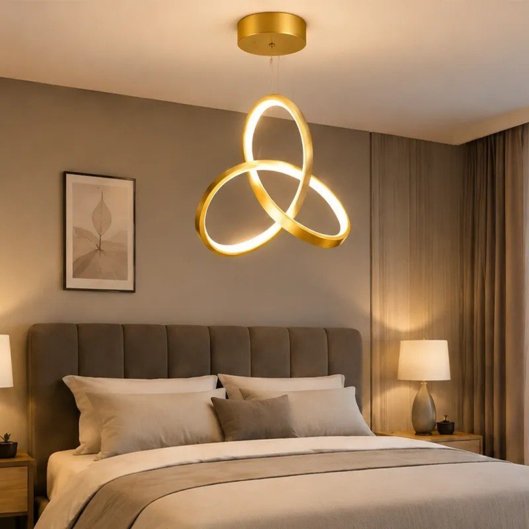 Luminária Pendente Interna Com Design Clover Em Três Cores