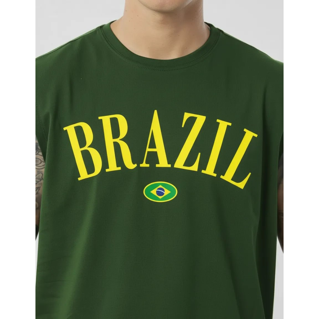 Camiseta Regata Oversized Brasil