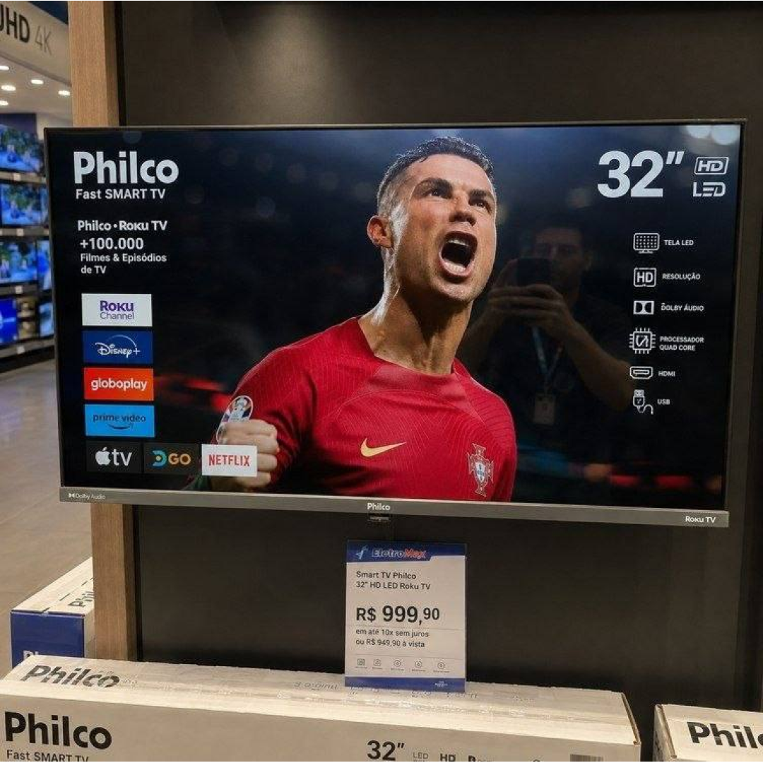 Smart Tv 32 Philco P32vik Roku Led Dolby Audio Hdr Wi-fi 110/220v