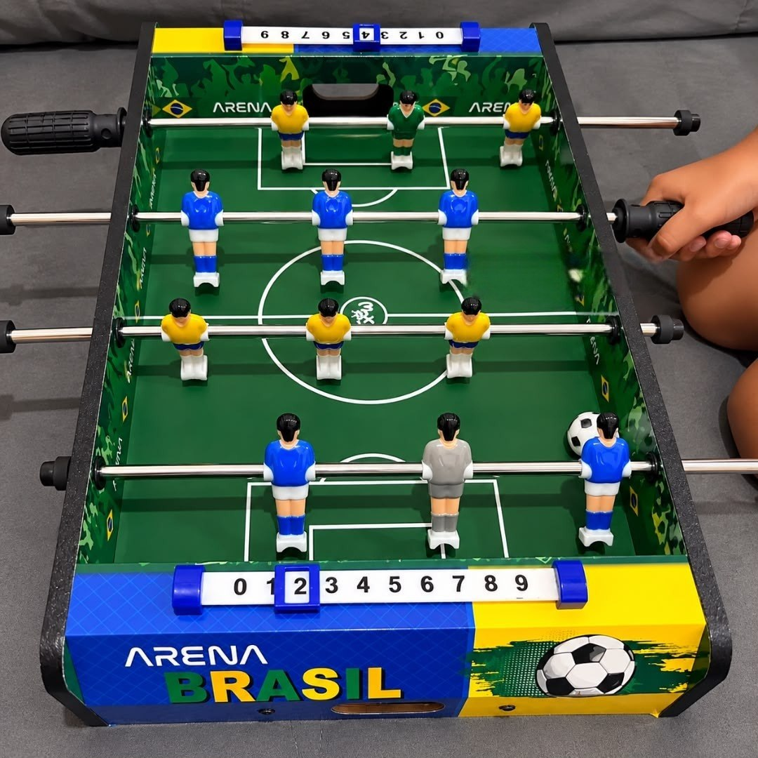Mesa Pebolim Infantil Mini Jogo De Futebol Maxi Toys