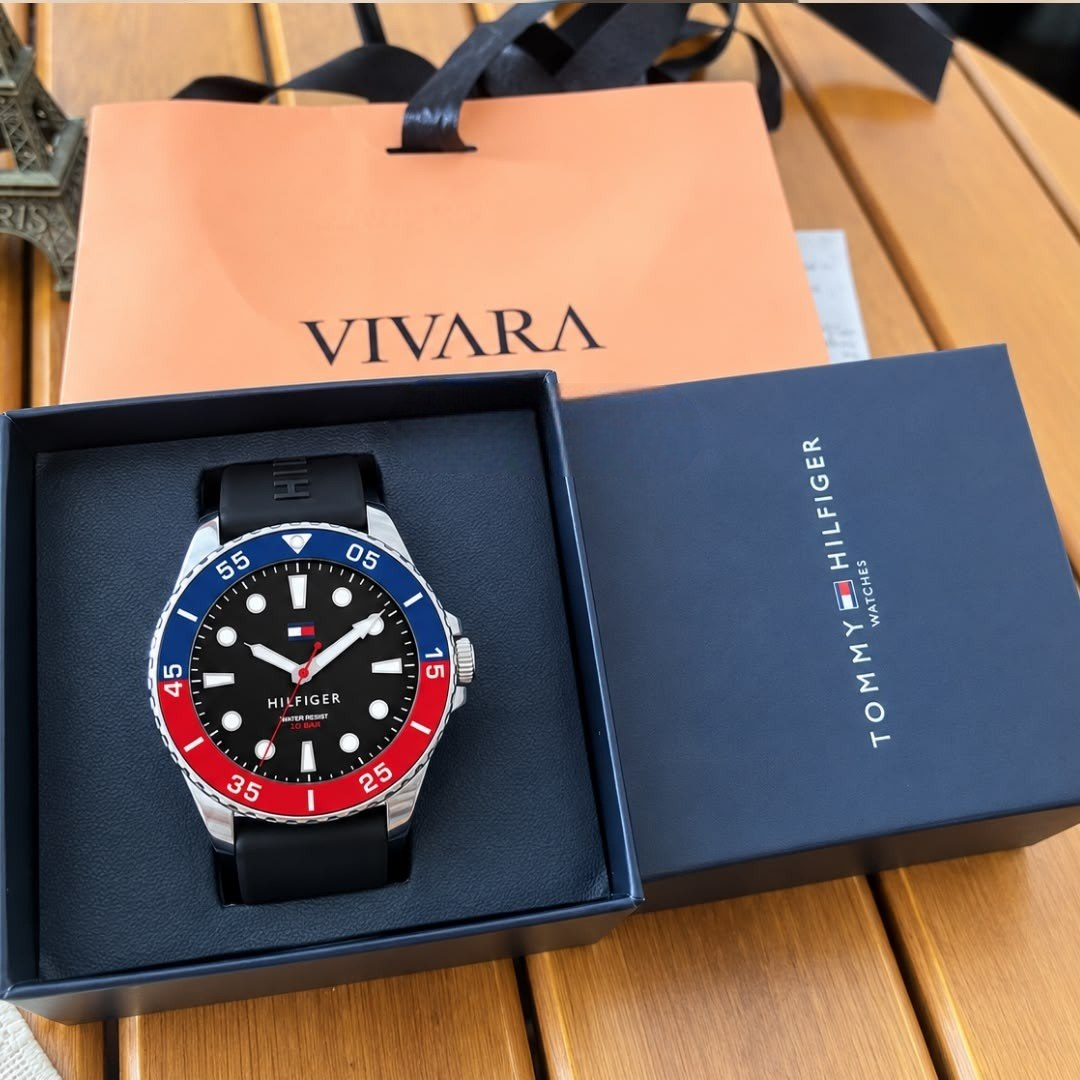 Relógio Tommy Hilfiger Borracha Preto