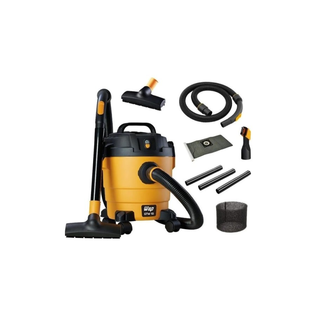 Aspirador De Pó e Água Wap Gtw 10 Compacto 1400w 10 Litros Amarelo