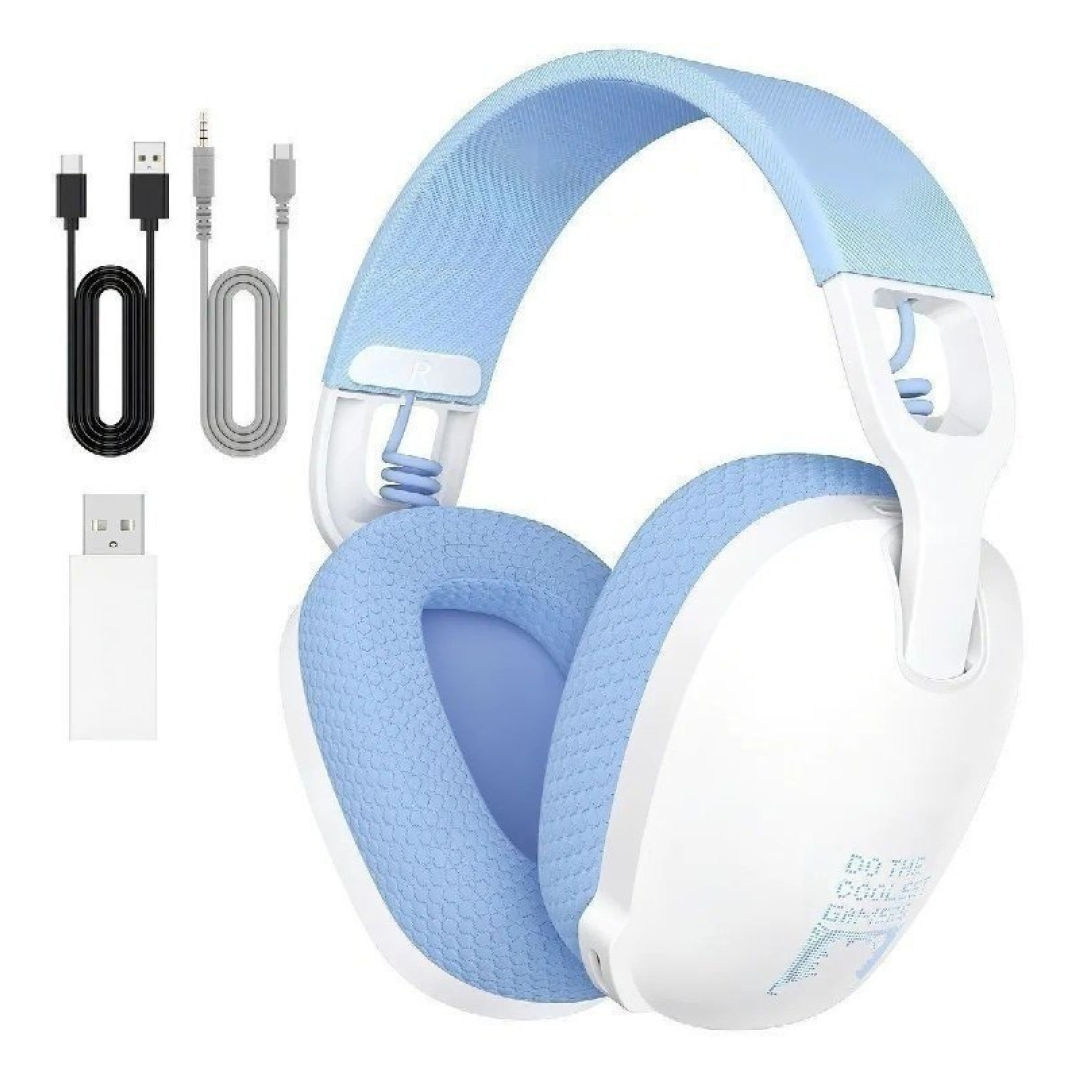 Headset Gamer Sem Fio Onikuma B2 Conexão Usb E Bluetooth Cor Branco