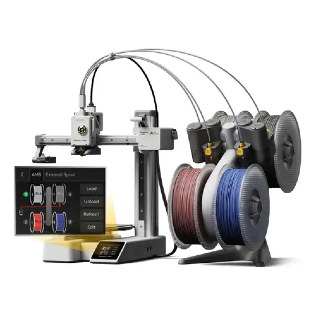 Combo Impressora 3D Bambu Lab A1 Mini - Impressão em 4 cores com alta velocidade 500mm/s - Volume 180x180x180 mm³